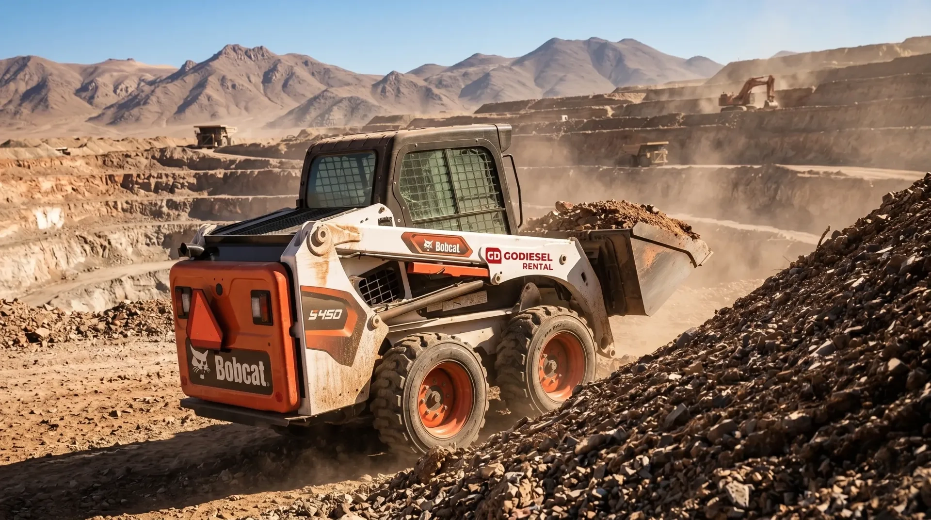 Minicargador (skid steer) en arriendo — GoDiesel Rental